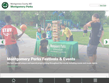 Tablet Screenshot of montgomeryparks.org